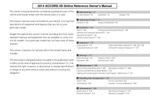 2014 Honda Accord Owners Manual